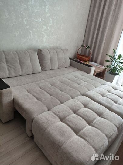 Диван Босс новый раскладной с пуфами, ткань шенил
