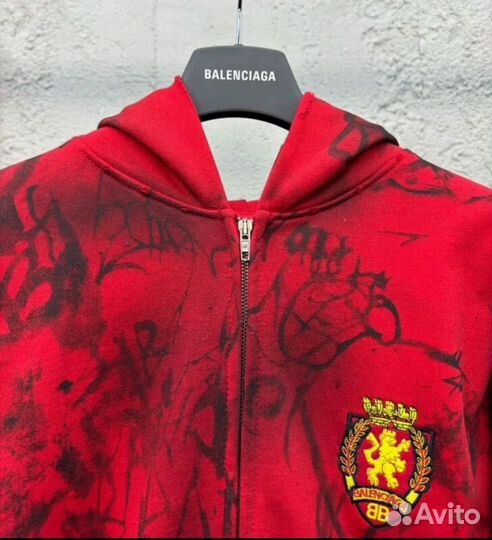 Зип худи Balenciaga Skater Graffiti