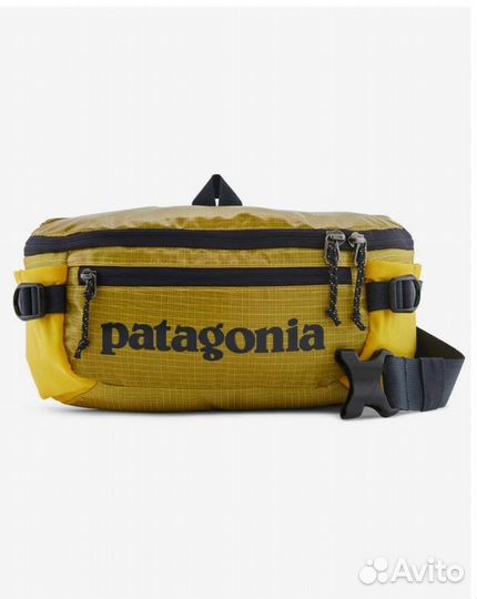 Patagonia black waist pack 5L желтая