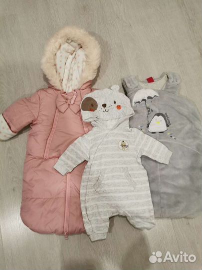 Комплект на девочку 0-3 месяца, пакет вещей