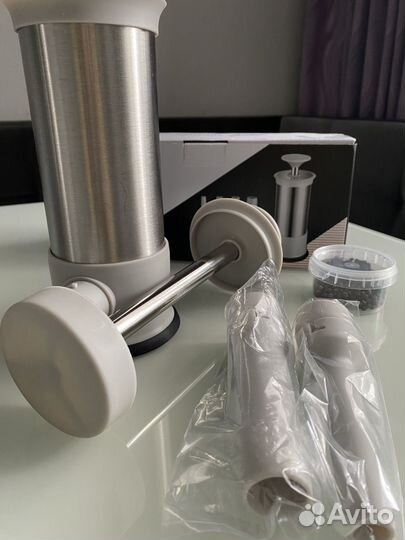 Шприц колбасный с 4 насадками для колбасок