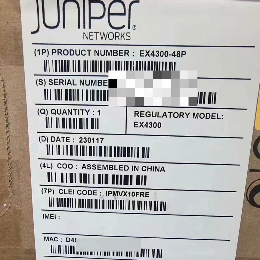 [EX4300-48P] Коммутатор Juniper (48*Poe+) Ex4300-48p