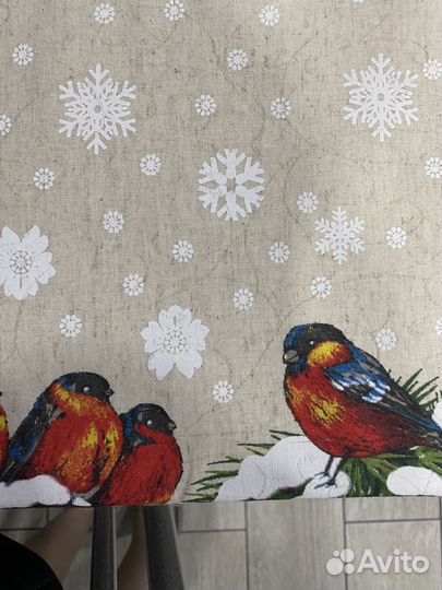 Скатерть 150х120 снегири