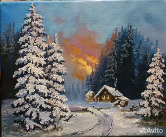 Картина маслом на холсте пейзаж