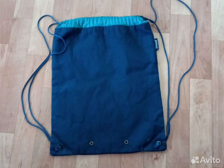 Сумка мешок для обуви плотный с карманом на замке