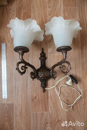 Светильник настенный электро бра два рожка СССР