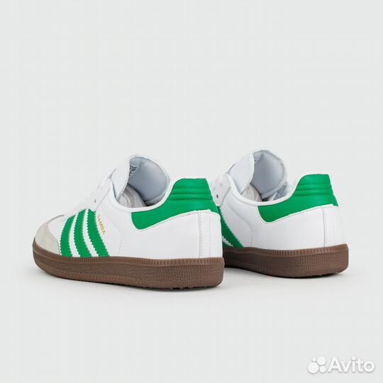 Кроссовки Adidas Samba OG White Green new