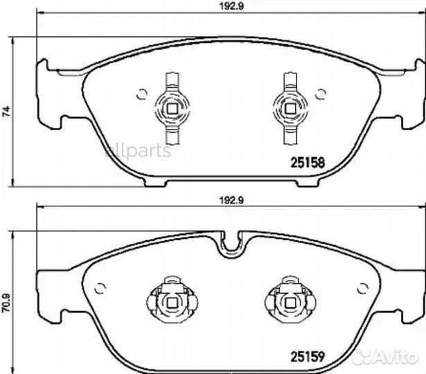 Brembo P85127 Колодки тормозные дисковые передн.au