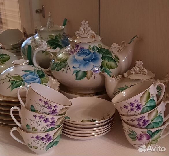 Чайный фарфоровый сервиз лоз