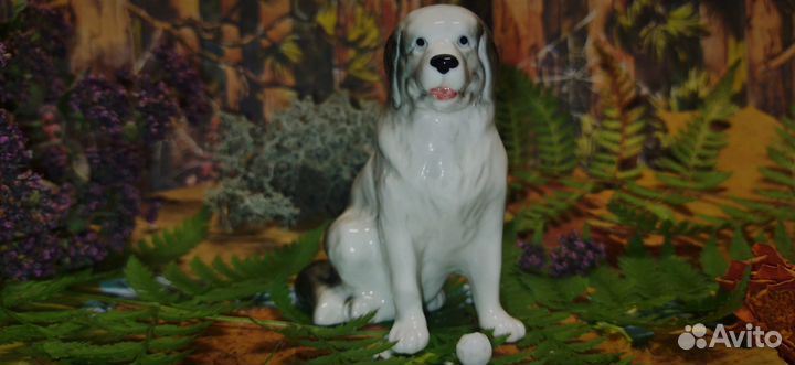 Собаки фарфоровые ротвейлер, ландсир