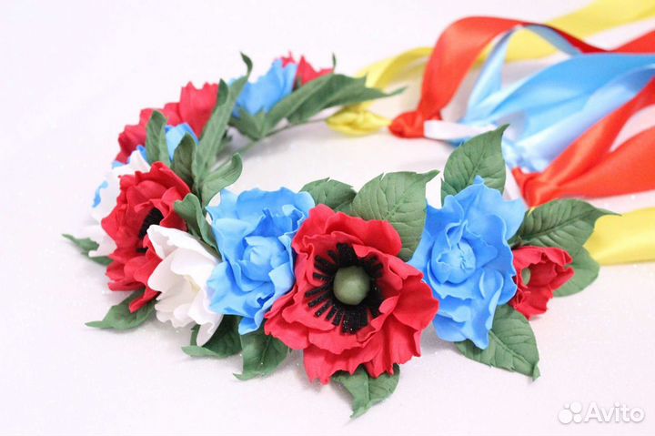 Ободок Звездочка Маки венок