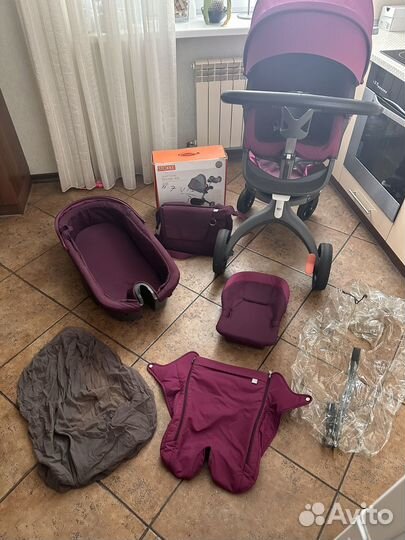 Коляска stokke xplory v5 с черными колесами