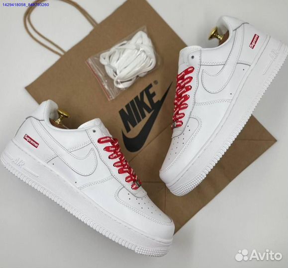 Кроссовки Nike Air Force 1 Low & Supreme (Арт.61136)