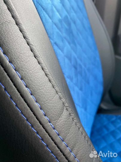 Авточехлы в Нижнем Тагиле из алькантары с ромбом