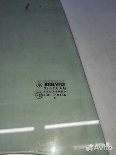 Стекло двери заднее правое Renault Sandero хечбек