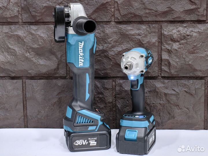 Набор инструментов Makita 2в1 ушм + гайковерт