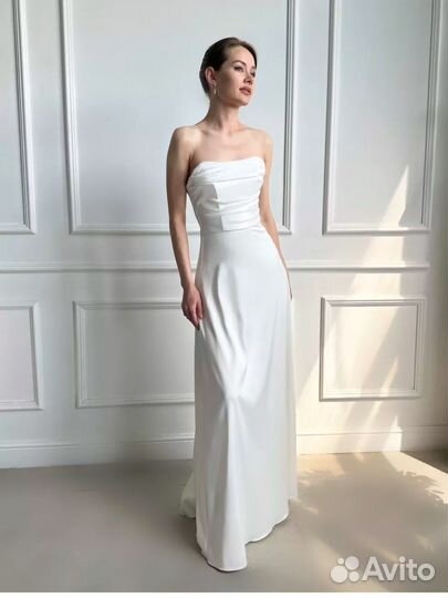 Свадебное платье для невесты с драпировкой