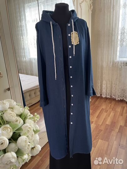 Ддинсовый кардиган