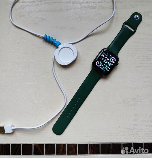 Часы apple watch 7 45 mm green