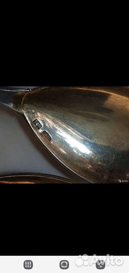 Ложка серебряная СССР 916 проба, 2 штуки