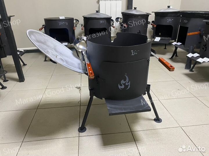 Печь под казан 12 л С дверкой