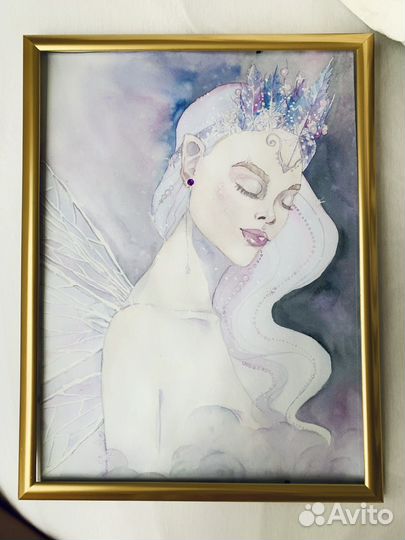 Картины акварелью королевы (А3) в раме