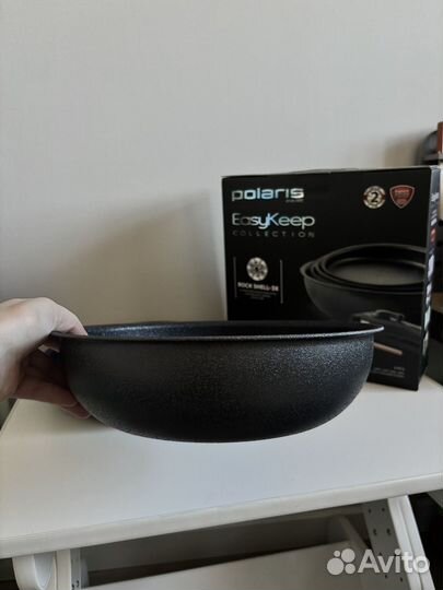 Набор сковородок polaris со съемной ручкой новый