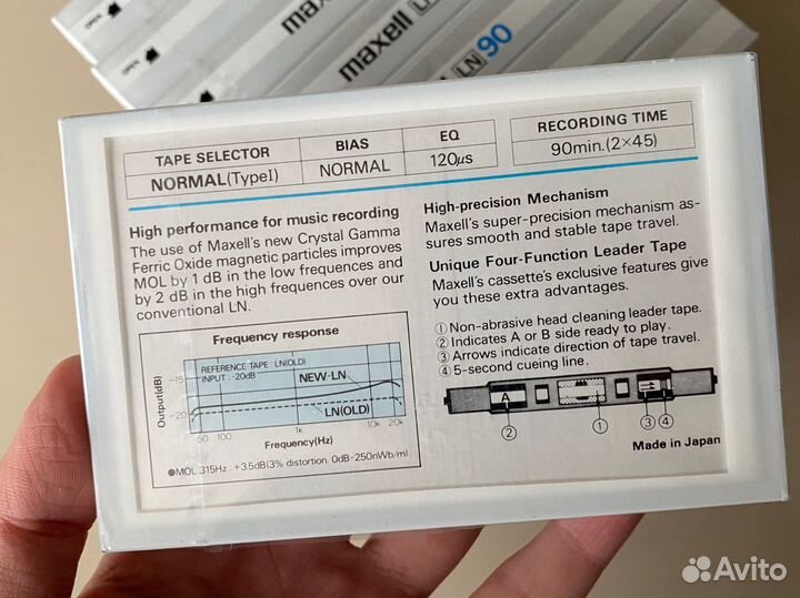 Аудиокассеты maxell ln 90 новые, запечатанные