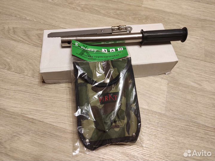 Туристическая лопата + пила с чехлом Pirat