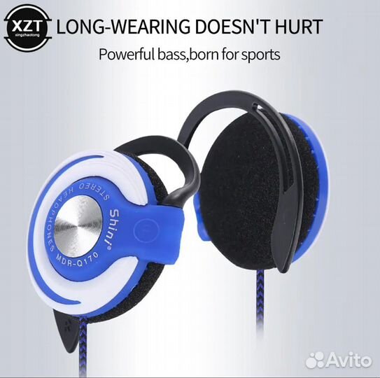 Наушники проводные Vido и спорт. с микрофоном