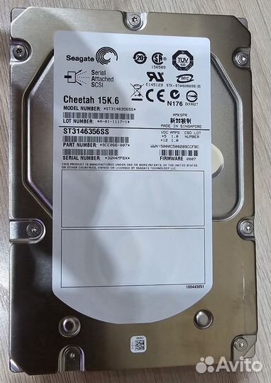 Жесткий диск Seagate 146GB ST3146356SS SAS