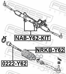 Пыльник рулевой рейки nrkb-Y62 Febest