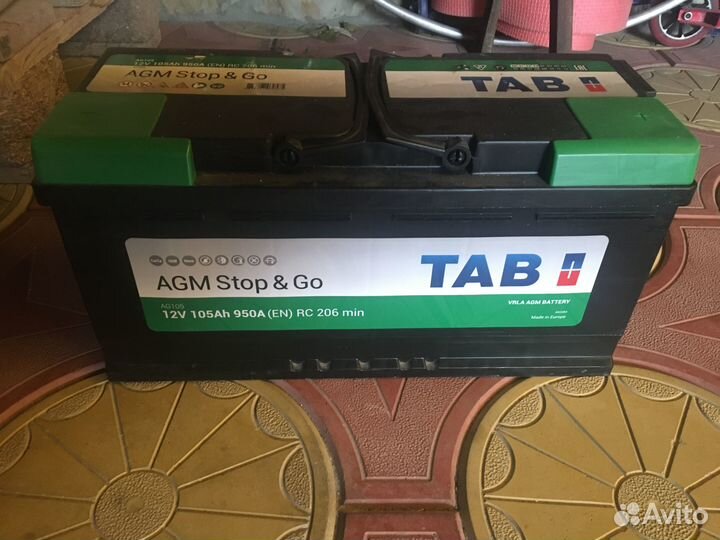 Аккумулятор гелевый TAB AGM Stop&GO