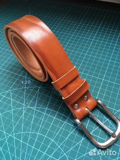 Мужской кожаный ремень ручной работы