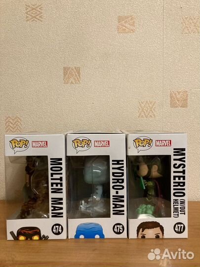 Funko pop moltenman 474 hydro-man 475 mysterio 477