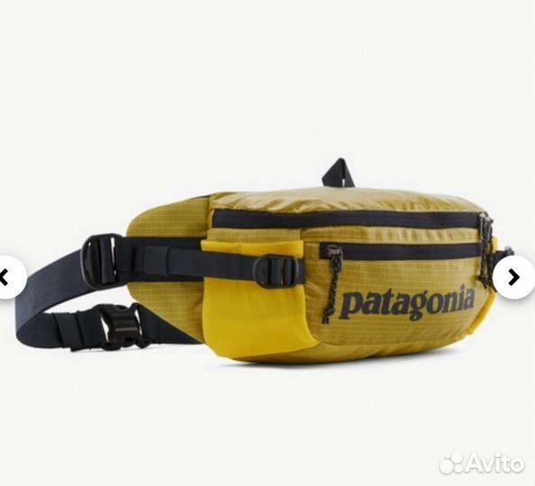 Patagonia black waist pack 5L желтая