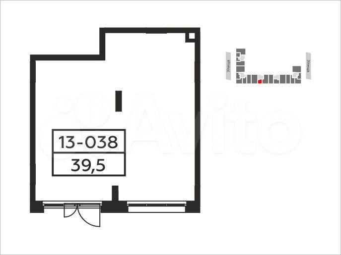 Аренда, торговое помещение, площадь 39.5 кв.м