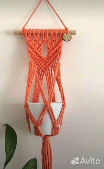 Полка кашпо макраме ручная работа