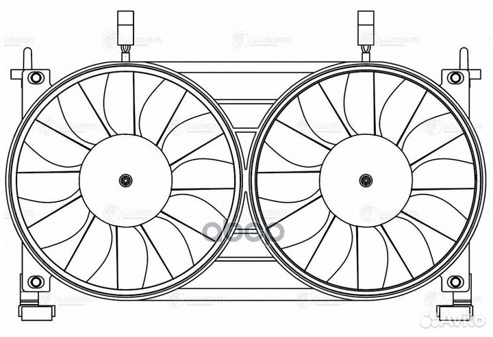 Э/вентиляторы охл. с кожухом (2 вент.) для а/м