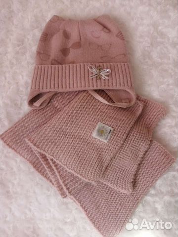 Комплект шапка и шарф для девочки