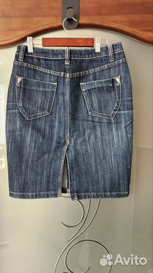 Джинсовая мини-юбка