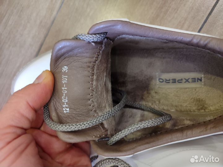Мужские кожаные кеды 41 размер