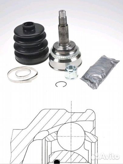 305299 шрус наружный GKN (Loebro) Toyota, Lexus