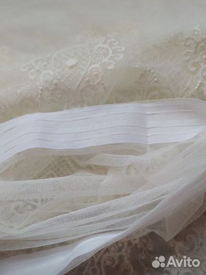 Тюль 3*2,7 Турция, сетка с вышивкой