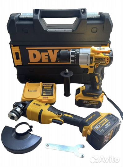 Набор аккумуляторный Dewalt 2в1 шуруповерт/ушм