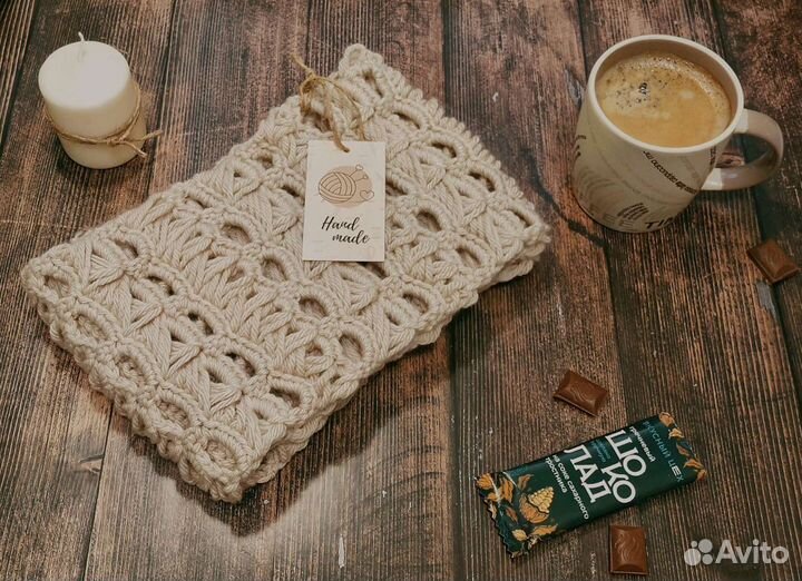 Вязаный шарф ручной работы