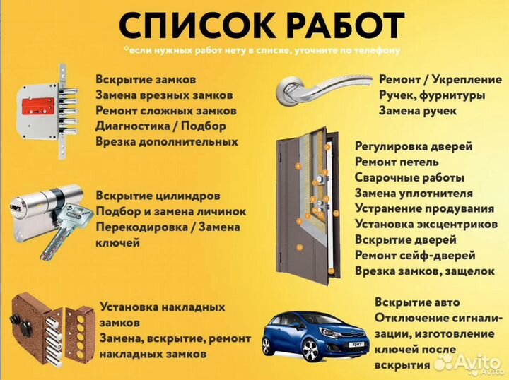 Вскрытие замков 24ч Вскрытие Авто, Замена Замков