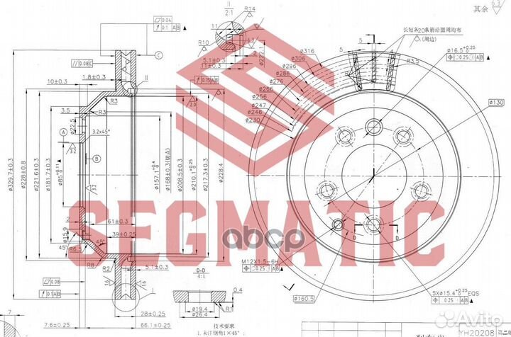 Диск тор. зад. Audi Q7 3.0Tdi 06,Vw Touareg 3