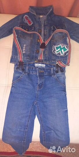 Джинсовый костюм на мальчика 100 -104р