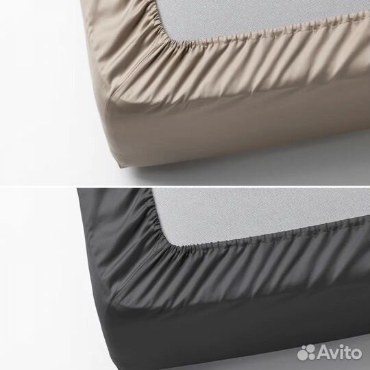 Простынь на резинке 160*200 IKEA наттэсмин